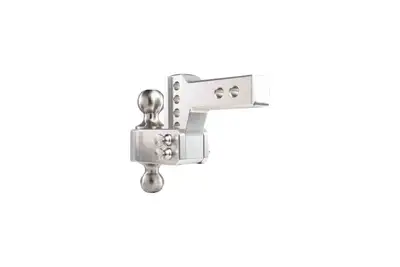 BulletProof Hitches 2.0" Aluminum Medium Duty Hitch 2" Drop/Rise w/ Stainless Steel Dual Ball
