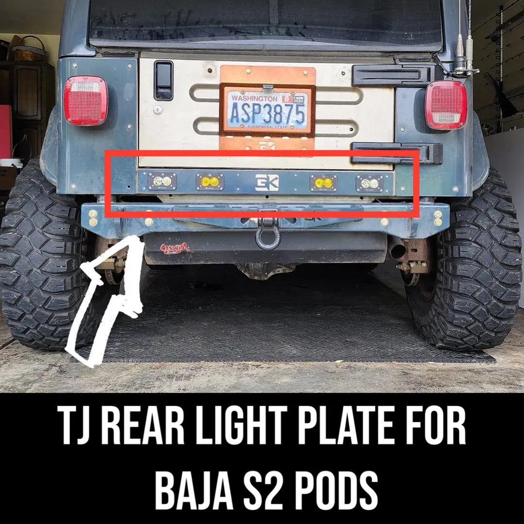 Baja S2 Rear Light Plate Mount for Jeep TJ Wrangler product image