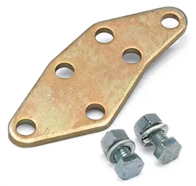 Edelbrock Edelbrock 1491 Carburetor Throttle Cable Adapter Plate for Ford 351-W in Gold Finish