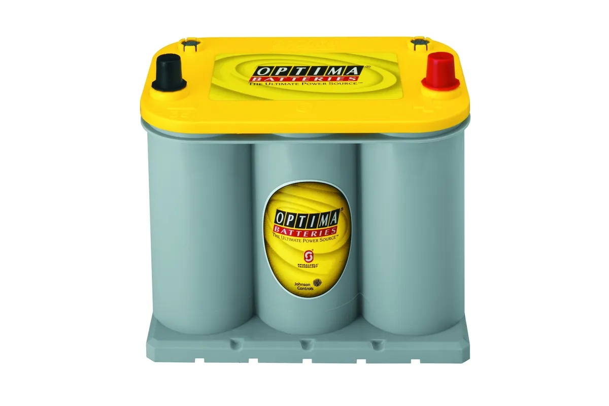 YellowTop® Deep Cycle Battery; UNBOXED; Grp. D35; Cold Crank Amps 620; Crank Amps 770; Reserve Capacity 100; Amp Hour 48; Top Terminal; L-9 5/16 in.; W-6 3/4 in.; H-7 5/8 in.; product image