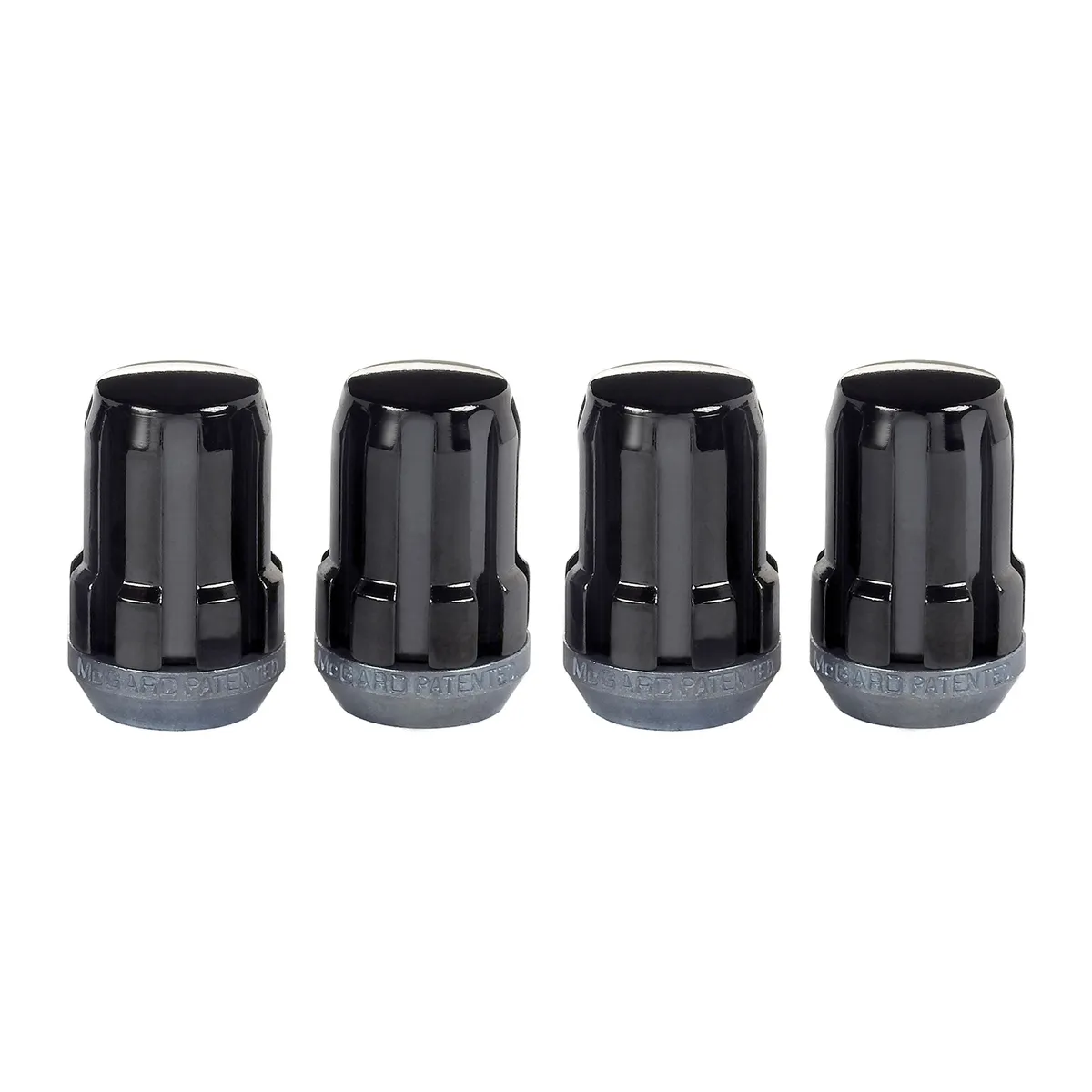 McGard Splinedrive Lug Nut M12x1.25 Cone Seat 1.24 in Oal Black (4 Pk)