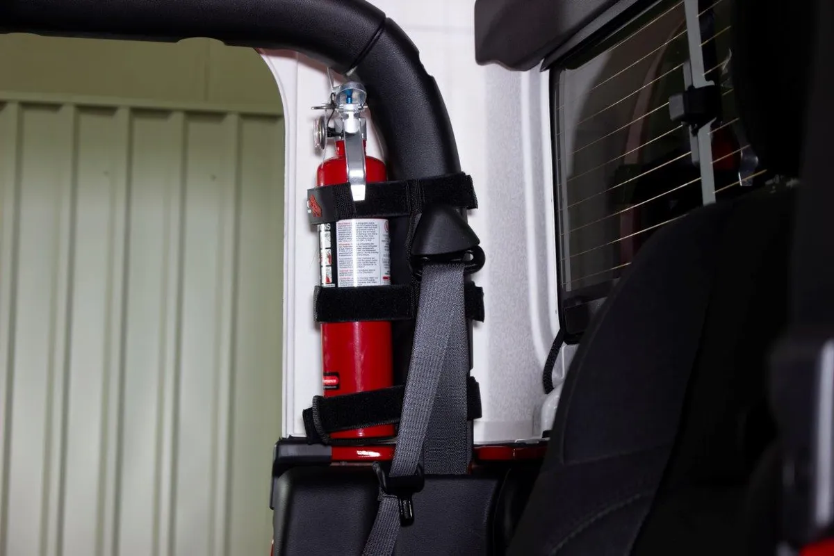 Fire Extinguisher Holder in Black Nylon Webbing (For 2.5 or 3 Lbs Extinguisher Fire) product image