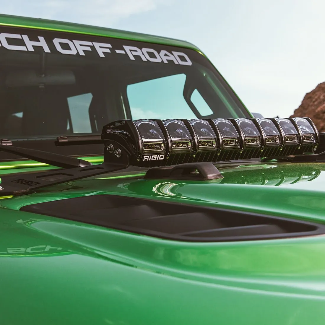 18-Pres Jeep Wrangler JL Adapt Hood Mount Fits 20 Inch Adapt Series RIGID Industries product image