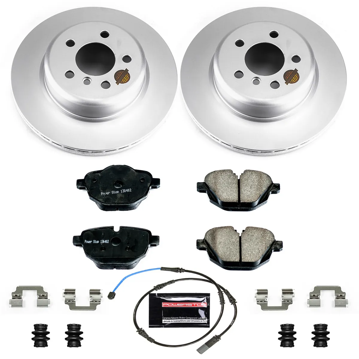 Z23 Sport Geomet Coated Rotor Kit For European Vehicles: Genuine Geomet Fully Coated Rotors; Carbon-Fiber Ceramic Pads W/Hardware; Pad Sensors product image
