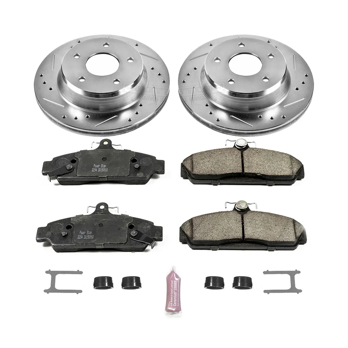Z23 Evolution Sport Upgrade Kit: Drilled/Slotted Rotors; Carbon-Fiber Ceramic Pads W/Hardware product image