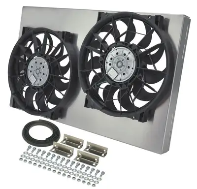Derale Derale 16836 Powerpack - High Output Dual 12 Electric RAD Fan/Aluminum Shroud Kit