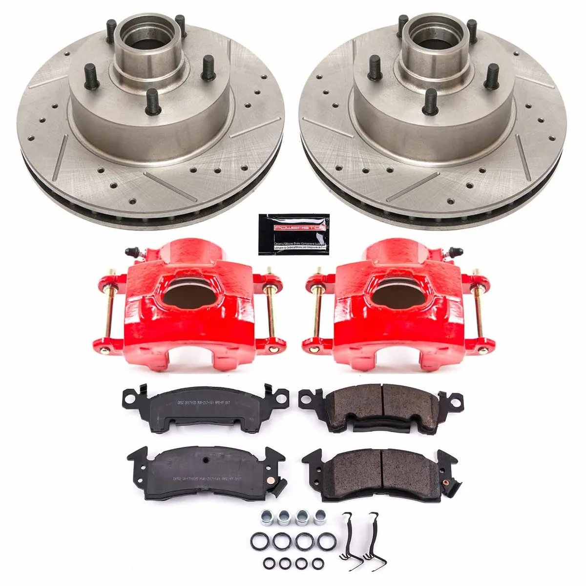 Z23 Evolution Sport Upgrade Kit: Drilled/Slotted Rotors; Carbon-Fiber Ceramic Pads; Powder Coated Calipers product image
