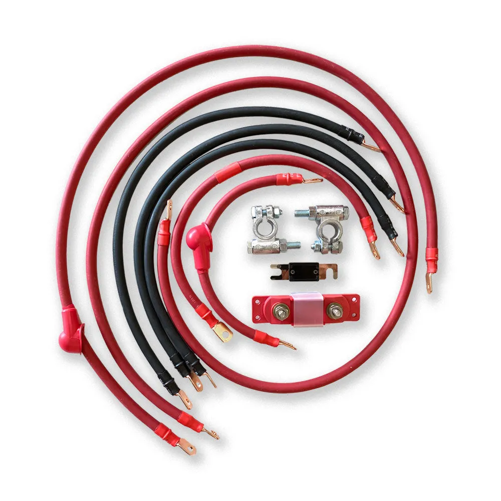 2007-2018 Jeep Wrangler JK Battery Cable Kit 3.8 Liter 1/0 Gauge Battery Cable Big7Kits product image