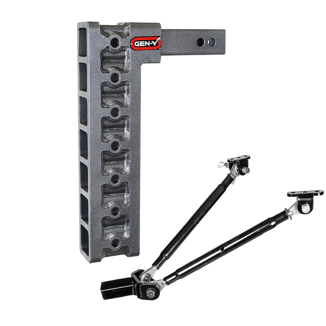 GEN-Y Hitch Mega-Duty 10in Drop Hitch w/ Dual-Ball Mount and Pintle Lock product image