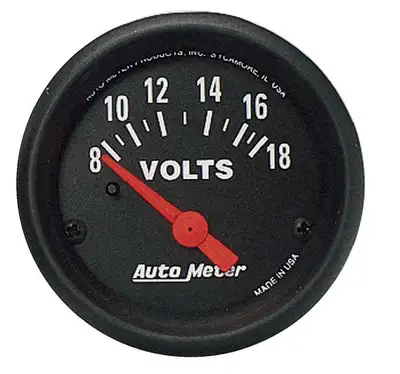 AutoMeter Gauge, Voltmeter, 2 1/16", 18V, Elec, Z Series