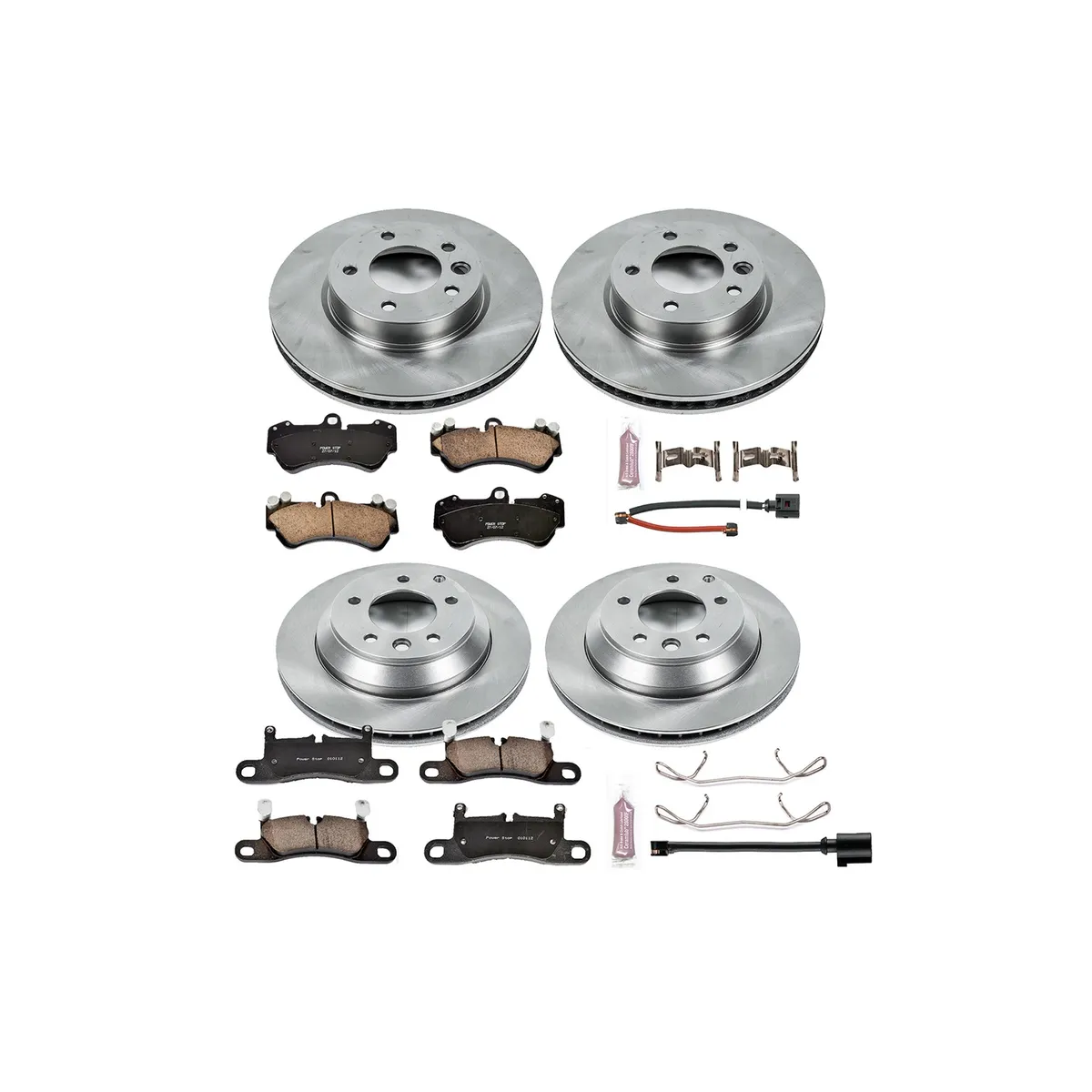 Z17 Direct Replacement Kit: Rotors; Ceramic Pads W/Hardware; Pad Sensors product image