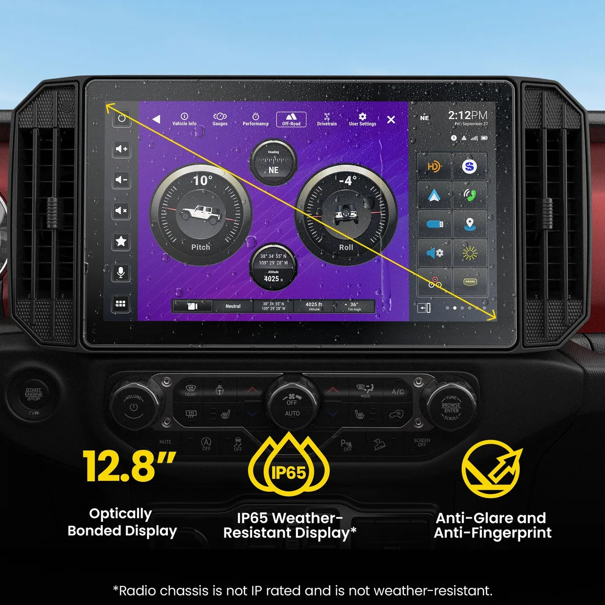 HORIZON12 Jeep Wrangler JL (2018-2023)/Gladiator JT (2020-2023) 12.8" Radio Plug-&-Play Kit product image