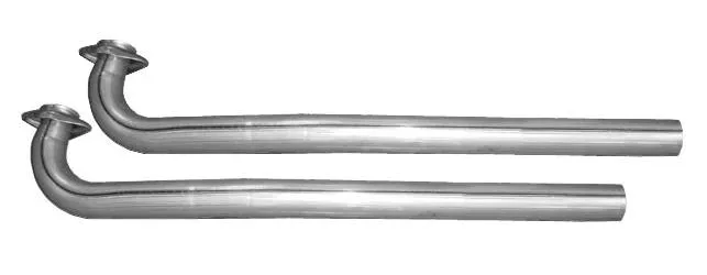 Exhaust Manifold Down Pipe 2.5 in w/Standard Manifolds 2 Bolt Flange Hardware Not Incl Natural 409 Stainless Steel Pypes Exhaust product image