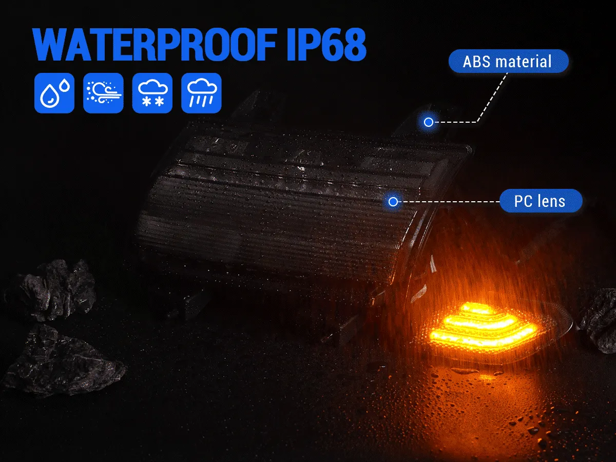 Front LED Turn Signals & Fender Side Marker Lights Combo for 2018-Later Jeep Wrangler JL & Gladiator JT product image