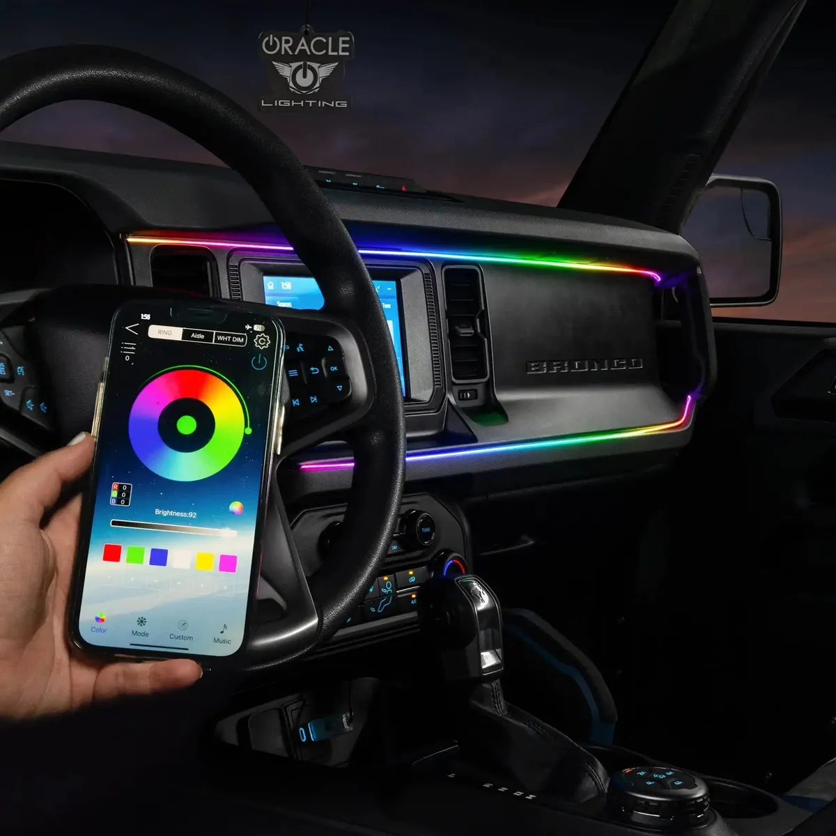 2021-2025 Ford Bronco Dynamic ColorSHIFT LED Dash Kit - USB Plug & Play Interior Lighting product image