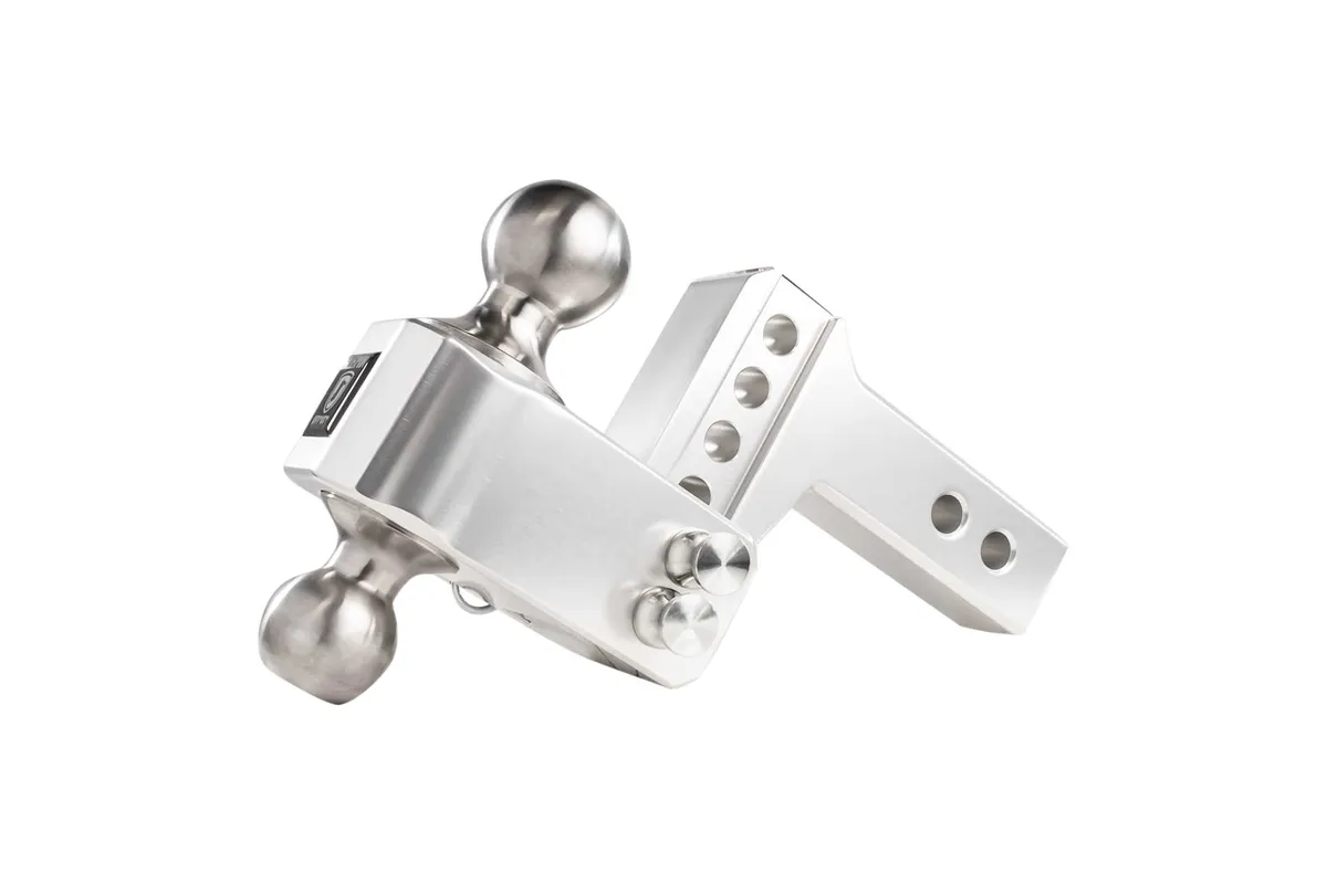 2.0" Aluminum Medium Duty Hitch 2" Drop/Rise w/ Stainless Steel Dual Ball product image