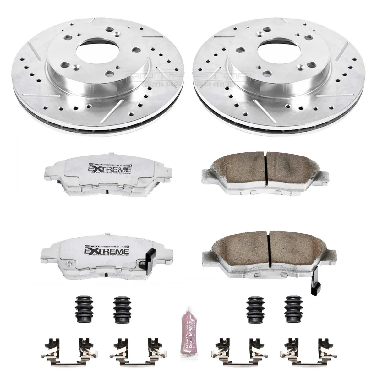 Z26 Street Warrior Upgrade Kit: Drilled/Slotted Rotors; Carbon-Fiber Ceramic Pads W/Hardware product image
