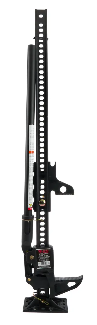 Hi-lift Jack Hi-Lift 48 STEALTH Model 7000 lb. Capacity (4660 Rated Capacity). Unique Winch-Clamp-Spreader Attachment. All Matte Black Textured Finish SE-485PC