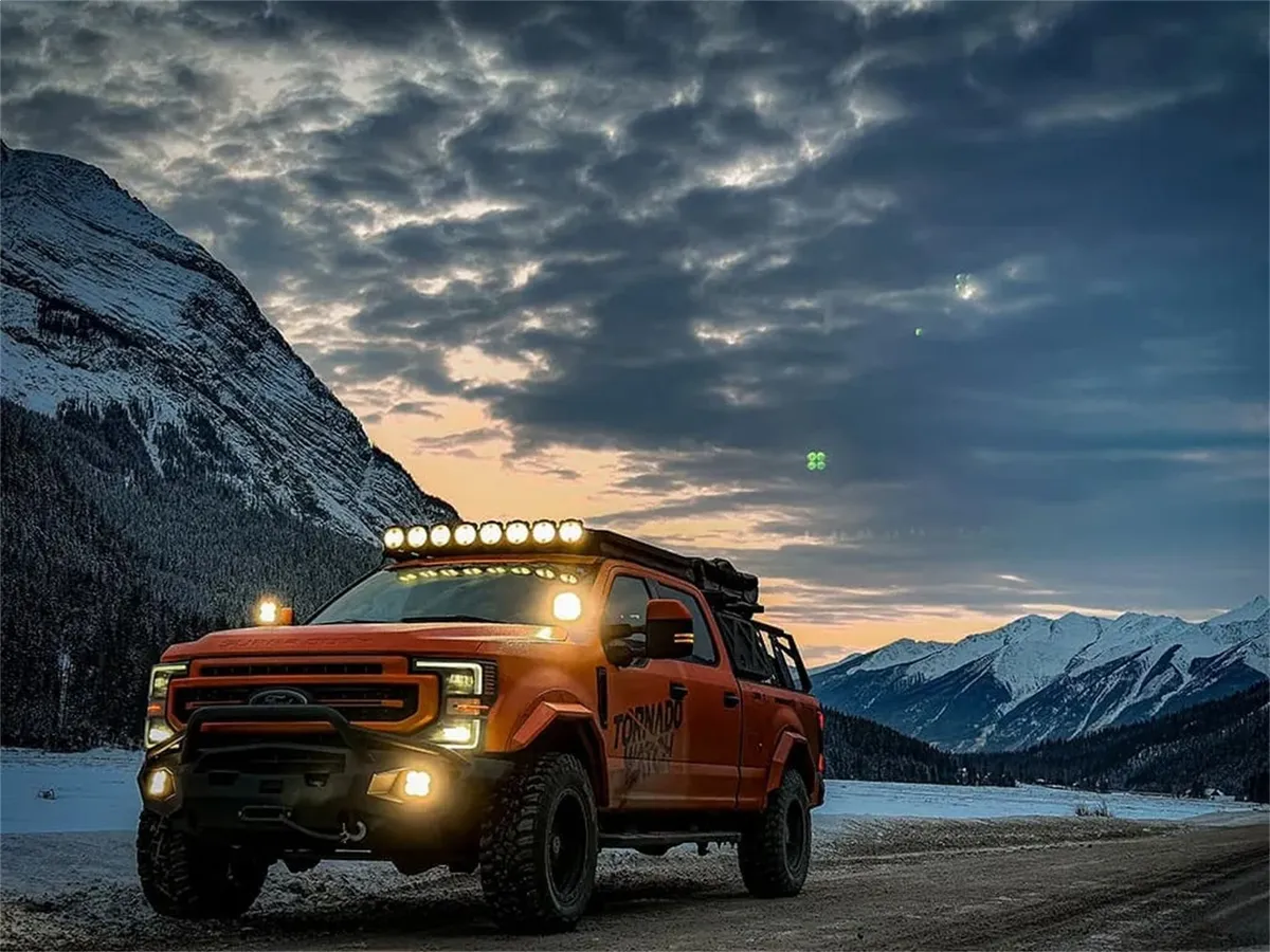 Ford F250 Super Duty Crew Cab 1999-Current Slimline II Roof Rack Kit Tall product image
