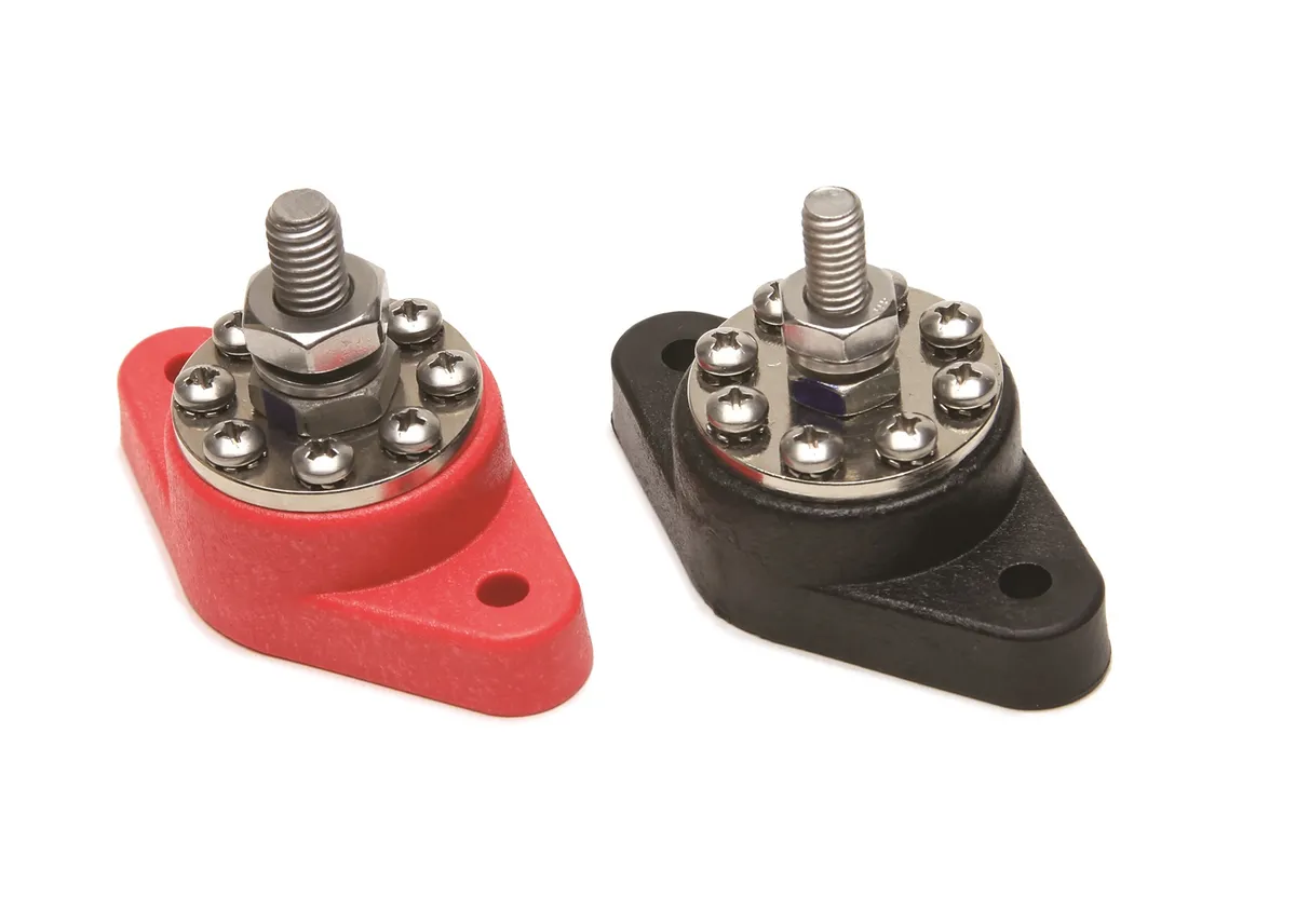8-Point Distribution Blocks (Red/Blk) 1 Each product image