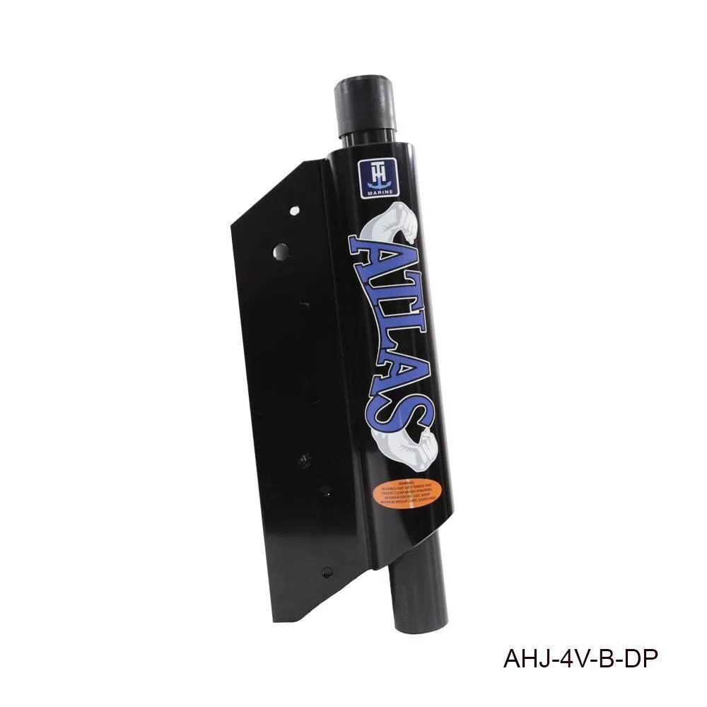 Atlas 12in Setback Hydraulic Jack Plate Black Glossy Anodized product image