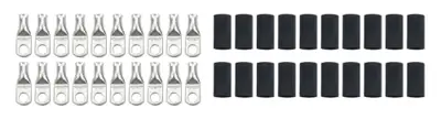 Quickcar Racing Products Ring Terminal 1/4in 8 Ga w/Heat Shrink 20pk