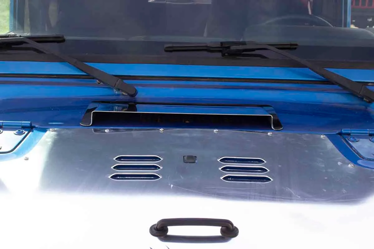 Jeep TJ Hood Vent Air Scoop 98-06 Wrangler TJ Polished Silver Kentrol product image