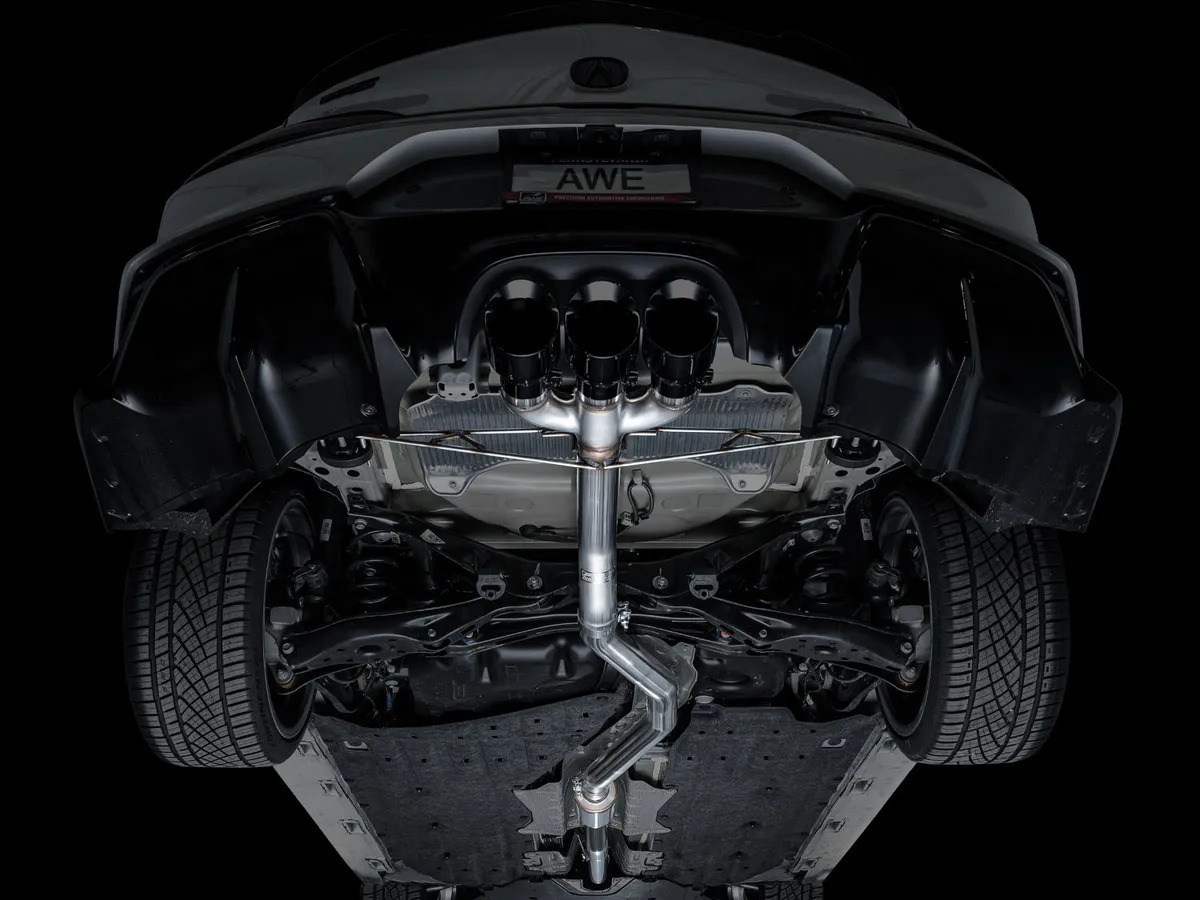 AWE Track Edition Exhaust for DE5 Integra Type-S - Triple Chrome Silver Tips product image