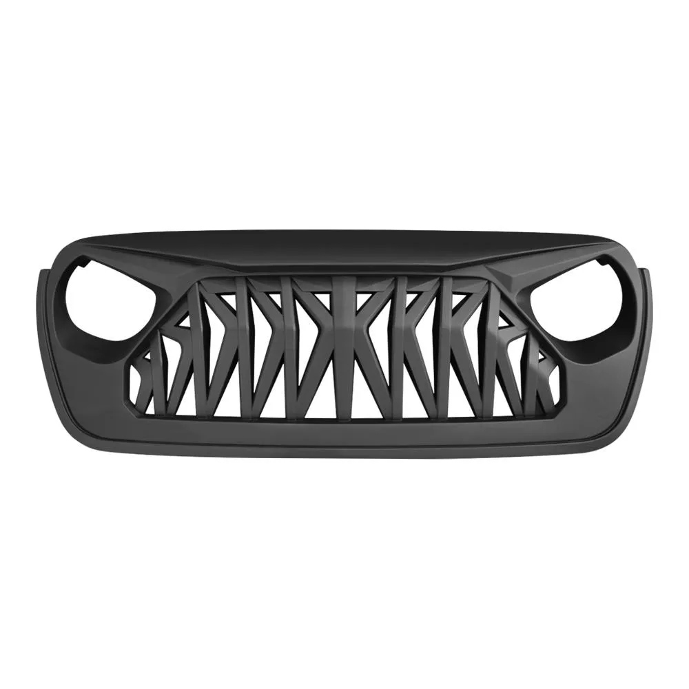 AMERICAN MODIFIED Shark Grille - Matte Black For 18+ Wrangler JL & Gladiator JT W/O Trailcam (ETA Late July)