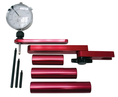 Pinion Depth Setting Tool Universal Dial Indicator 0-1.000 Inch Range Reads in 0.001 Increment Billet Aluminum Red Anodized Proform product image