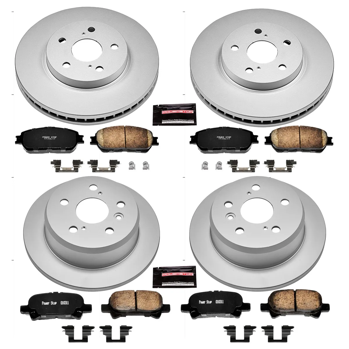 Z17 Geomet Coated Rotor Kit: Genuine Geomet Fully Coated Rotors; Ceramic Pads W/Hardware product image