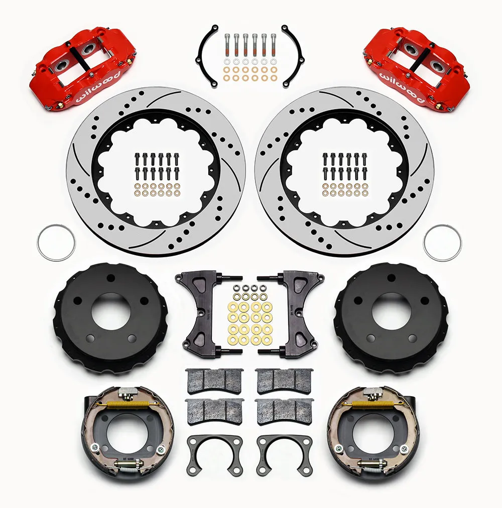 Wilwood FNSL4R Rear P-Brk Kit 14.00in Drill Red Small Ford 2.36in Off Bronco 5 x 5.50 product image