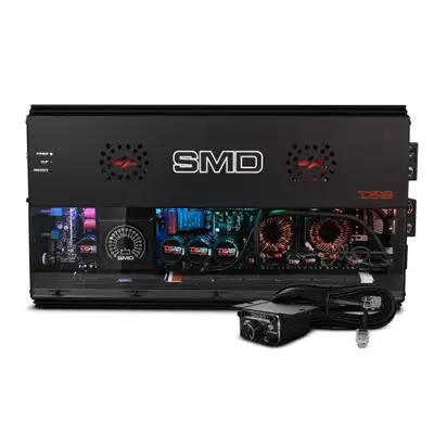 DS18 1-Channel | Class D | 5000 @ 1Î© | 3500 @ 2Î© | 2000 @ 4Î© Watts RMS | VM-1 Voltmeter Built-in | Digital LED Lights