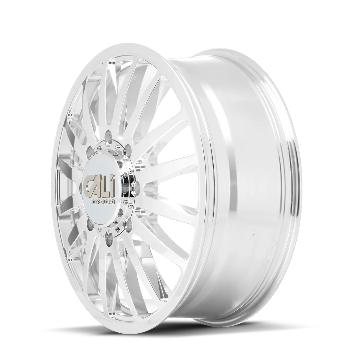 Dually Wheels Summit Dually 9110D PO 20x8.25 Milled Spokes Polished 8 On 200 Bolt Pattern 115 Offset Cali Offroad Wheels product image