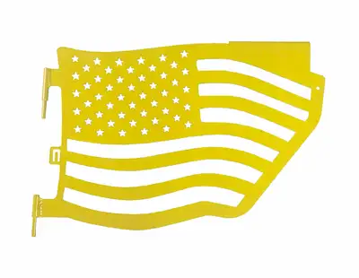 Steinjager Doors 2018 to Present Trail, American Flag Design Rear Doors Lemon Peel