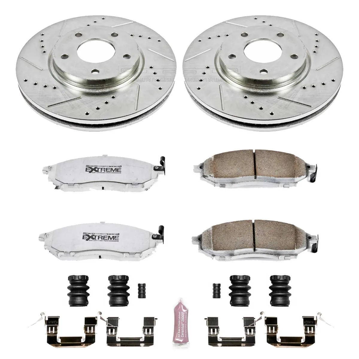 Z26 Street Warrior Upgrade Kit: Drilled/Slotted Rotors; Carbon-Fiber Ceramic Pads W/Hardware product image