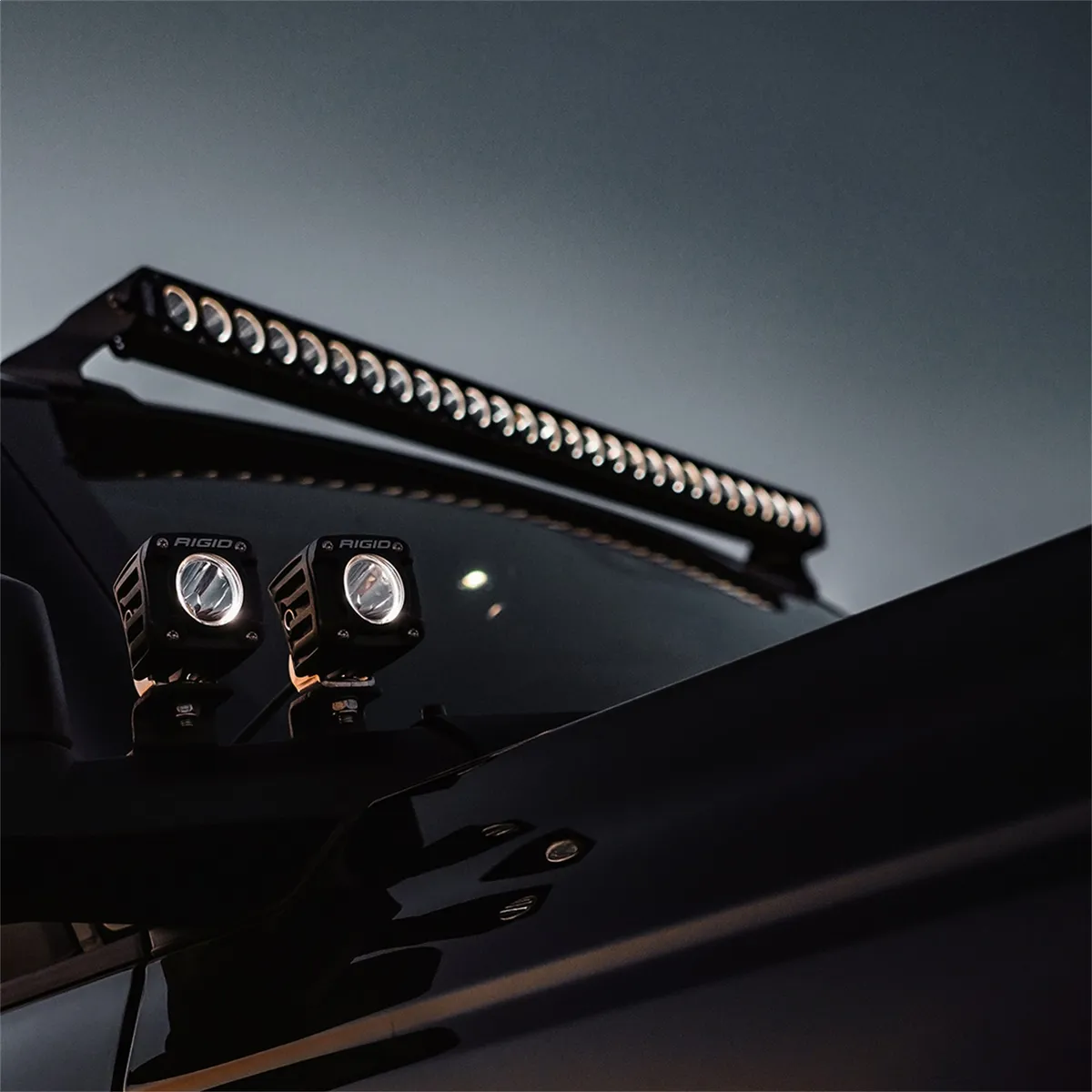 The Revolve Light Bar is built with a high-grade aluminum alloy; an impact resistant nylon bezel; and is coated with a durable textured powder-coat finish. It features Broad-Spot optics and back-lit trim rings available in amber or white. product image