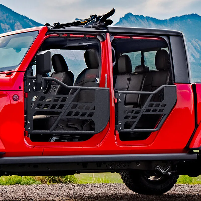 Jeep Half Tube Doors with Side View Mirror for 2018-2025 Wrangler JL Gladiator JT product image