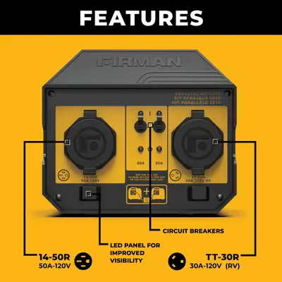 Firman Power Equipment 50/30a Portable Generator Parallel Kit