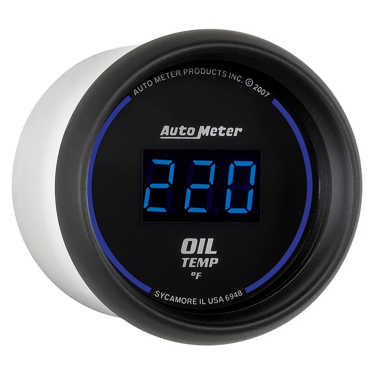 Gauge, Oil Temp, 2 1/16", 340?F, Digital, Black Dial w/ Blue LED product image