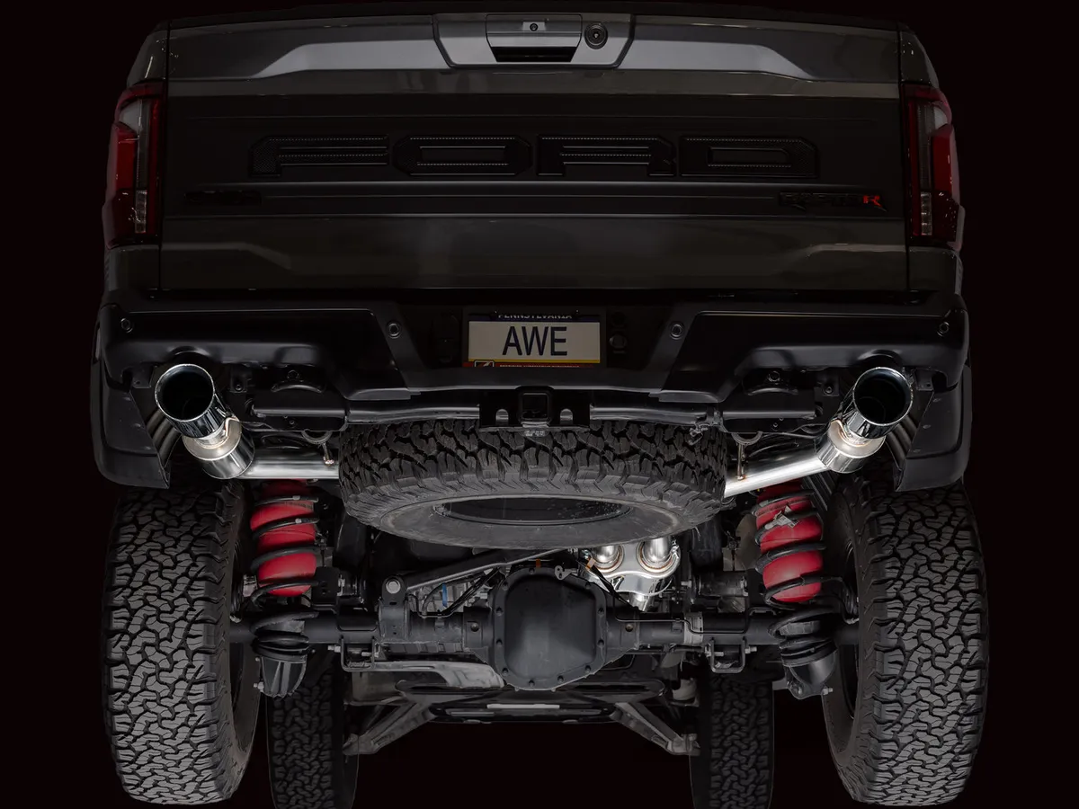 AWE SwitchPath™ Exhaust for Gen 3 Raptor R - Diamond Black Tips product image