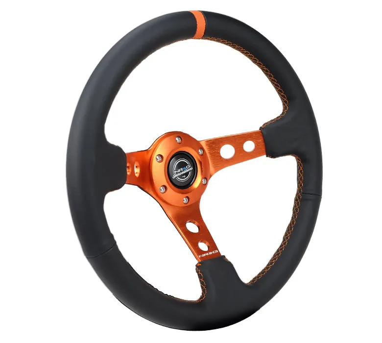 Steering Wheel 350mm 3in Dish Black Leather product image