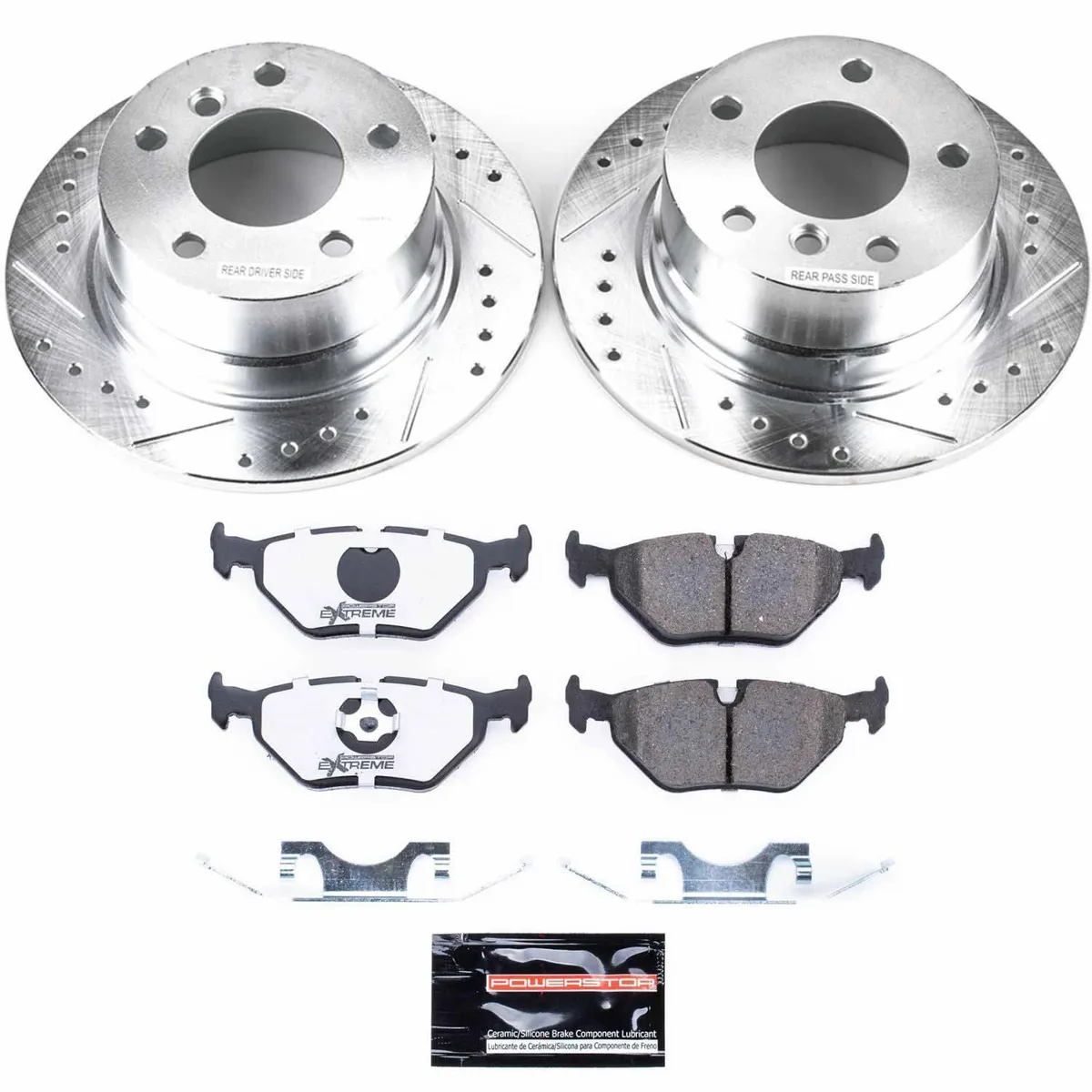 Z26 Street Warrior Upgrade Kit: Drilled/Slotted Rotors; Carbon-Fiber Ceramic Pads W/Hardware; Pad Sensors product image