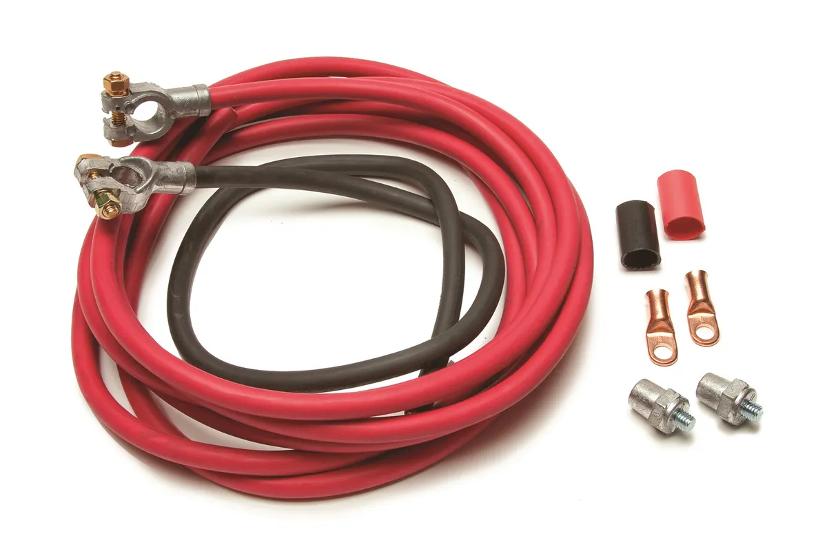 Battery Cable Kit; Incl. 15 ft Red 1 Gauge Positive Battery Cable/3 ft Black 1 Gauge Battery Cable; product image