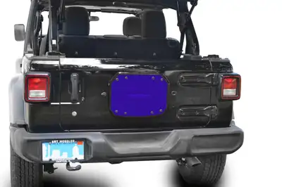 Steinjager Steinjäger Wheels and Tires Wrangler JL 2018 to Present Spare Tire Delete Plate Southwest Blue