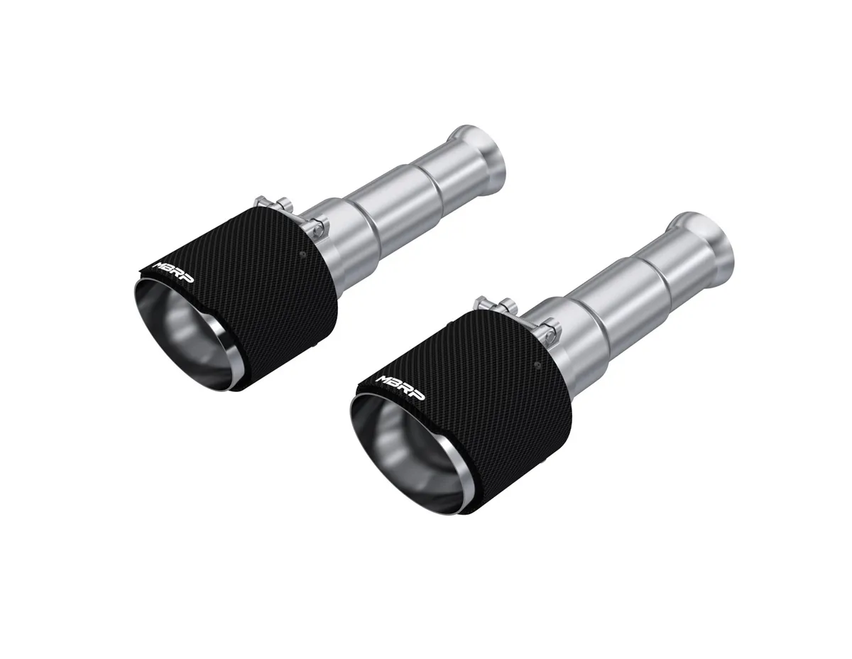 2009-2018 Ram 1500 and 2019-2024 Ram 1500 5.7L Hemi Carbon Fiber Exhaust Tips, 5 Inch OD Dual Wall Angle Cut. Sold In Pairs MBRP product image