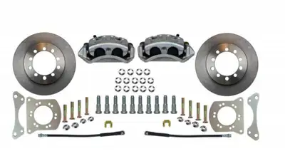 Leed Brakes Leed Brakes FC3001SM Spindle Kit with Plain Rotors and Zinc Plated Calipers