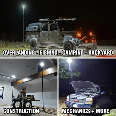 STKR FLi-OVERLANDER 10' Telescoping Light with Wireless Remote