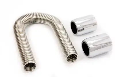 Racing Power Company 48in Stainless Hose Kit w/Chrome Ends