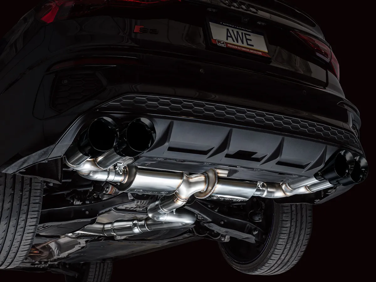 AWE Touring Edition Exhaust for Audi 8Y S3 - Chrome Silver Tips product image